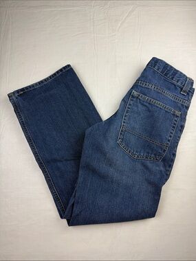 Old Navy Kids Loose Fit Classic Blue Denim Jeans Hidden Adjustable Waist Size 16